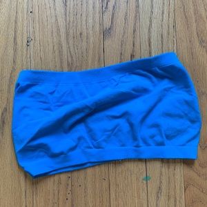 blue bandeau top